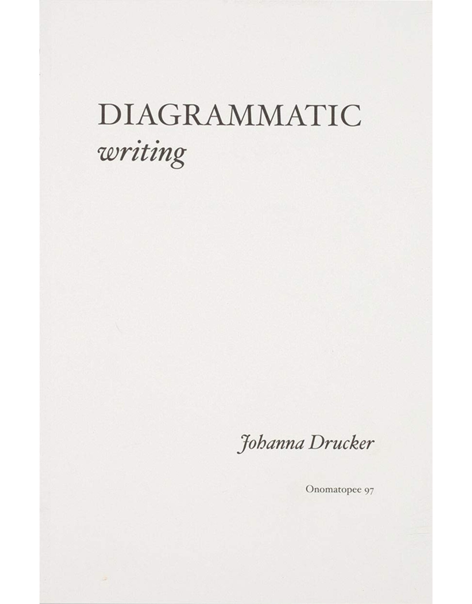 Diagrammatic Writing (2014) book cover