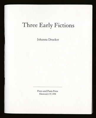 Three Early Fictions (1994) cover